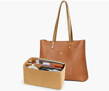 Load image into Gallery viewer, Tote Bag For Women Satchel Handbags Organizer 2pcs/set Large Leather Tote Purse and Shoulder Satchel Bag Organizer