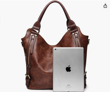Load image into Gallery viewer, Women Tote Bag Handbags PU Leather Fashion Hobo Shoulder Bags with Adjustable Shoulder Strap