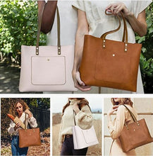 Load image into Gallery viewer, Tote Bag For Women Satchel Handbags Organizer 2pcs/set Large Leather Tote Purse and Shoulder Satchel Bag Organizer