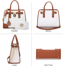 Load image into Gallery viewer, Women Handbags Top Handle Satchel Purse Shoulder Bag Hobo Bag Work Bag Set 2pcs