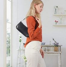 Load image into Gallery viewer, Small Purse for Women, Retro Classic Tote HandBag Shoulder Bags Crocodile Pattern Clutch Purse with Zipper Closure