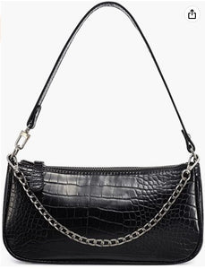 Small Purse for Women, Retro Classic Tote HandBag Shoulder Bags Crocodile Pattern Clutch Purse with Zipper Closure