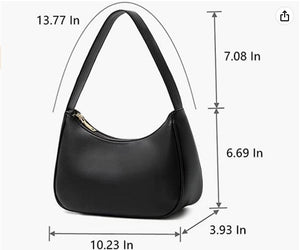 Shoulder Bags for Women, Cute Hobo Tote Handbag Mini Clutch Purse with Zipper Closure