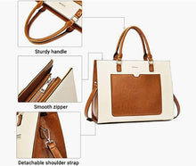 Load image into Gallery viewer, Womens Laptop Briefcase Leather 15.6 inch Computer Shoulder Bag Business Tote
