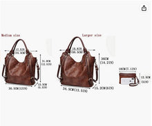 Load image into Gallery viewer, Women Tote Bag Handbags PU Leather Fashion Hobo Shoulder Bags with Adjustable Shoulder Strap
