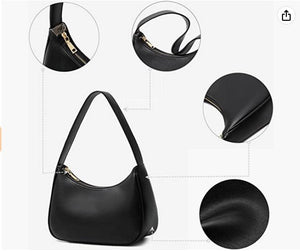 Shoulder Bags for Women, Cute Hobo Tote Handbag Mini Clutch Purse with Zipper Closure