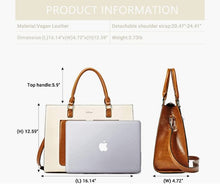 Load image into Gallery viewer, Womens Laptop Briefcase Leather 15.6 inch Computer Shoulder Bag Business Tote
