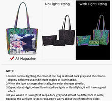 Load image into Gallery viewer, Luminous Geometric Women Fashion Handbags Wallet Tote Bag Shoulder Bag Top Handle Satchel Purse Set 4pcs
