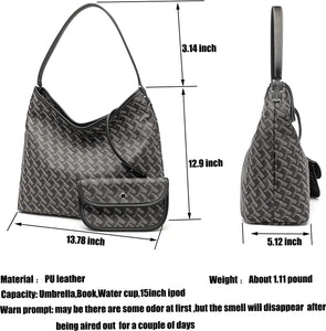 Women's Shoulder Handbags Luxury Purses for Women Hobo Handbags PU Leather Totes Bag with Zipper